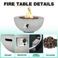 thumbnail image 6 of ReeQuo 31.5” Propane Fire Pit Table – Outdoor Gas Fire Table with Tank Cover & Lid, 2-in-1 Firepit Coffee Table, 6 of 10