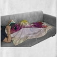 thumbnail image 6 of Cat Soft Flannel Fleece Throw Blanket, Geometrc Digital Color Robot Cat with Technologic Patterns Little Retro Art, Cozy Plush for Indoor and Outdoor Use, 50" x 60", Pink Fuchsia, by Ambesonne, 6 of 6