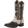 thumbnail image 4 of Men's Genuine Leather Embroidered Western Rodeo Cowboy Boots 'El General' Choco 33309, 4 of 5