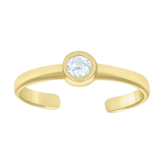 10kt 10k Yellow Gold Womens Cubic-Zirconia Fashion Toe Ring