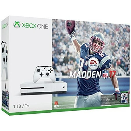 Restored Xbox One S 1TB Console Madden NFL 17 Bundle Football (Refurbished)