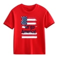 thumbnail image 5 of Afuyipoi Independence Day Kids T-Shirt July 7th Patriotic Graphic Tee Summer Shirt Print Youth Holiday Celebration Apparel Red Size 4-5 Years, 5 of 6