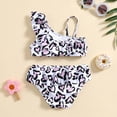thumbnail image 7 of Kiijoy Girls Leopard Ruffle Bikini Swimsuit Beach Bathing Suit Swimwear for Kids, Sizes 18-24 Months, 7 of 7