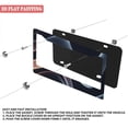 thumbnail image 3 of 2Packs License Plate Frames with Black & Brown Gradient Fluid Pattern Design Includes Screws & Caps Full Accessories Included Size 6. 3x12. 2inch(16x31cm), 3 of 8