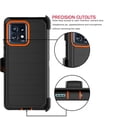 thumbnail image 4 of For Motorola Edge Plus 2023 Case, Heavy Duty Rugged Deferder Case with [Belt Clip Holster], Shockproof Full Body Protection Kickstand Cover, Black+Orange, 4 of 7