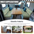 thumbnail image 3 of HELLHERO Elastic Band Spandex Fabric RV Dinette Cushion Covers Compatible with Camper Travel Trailer, Camper Cushion Covers for RV Sofa, Flowers, 3 of 9