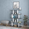 thumbnail image 6 of Ada Home Decor Harmon 4 Tier Open Shelf Modern Bookcase, Anthracite/White, 6 of 7