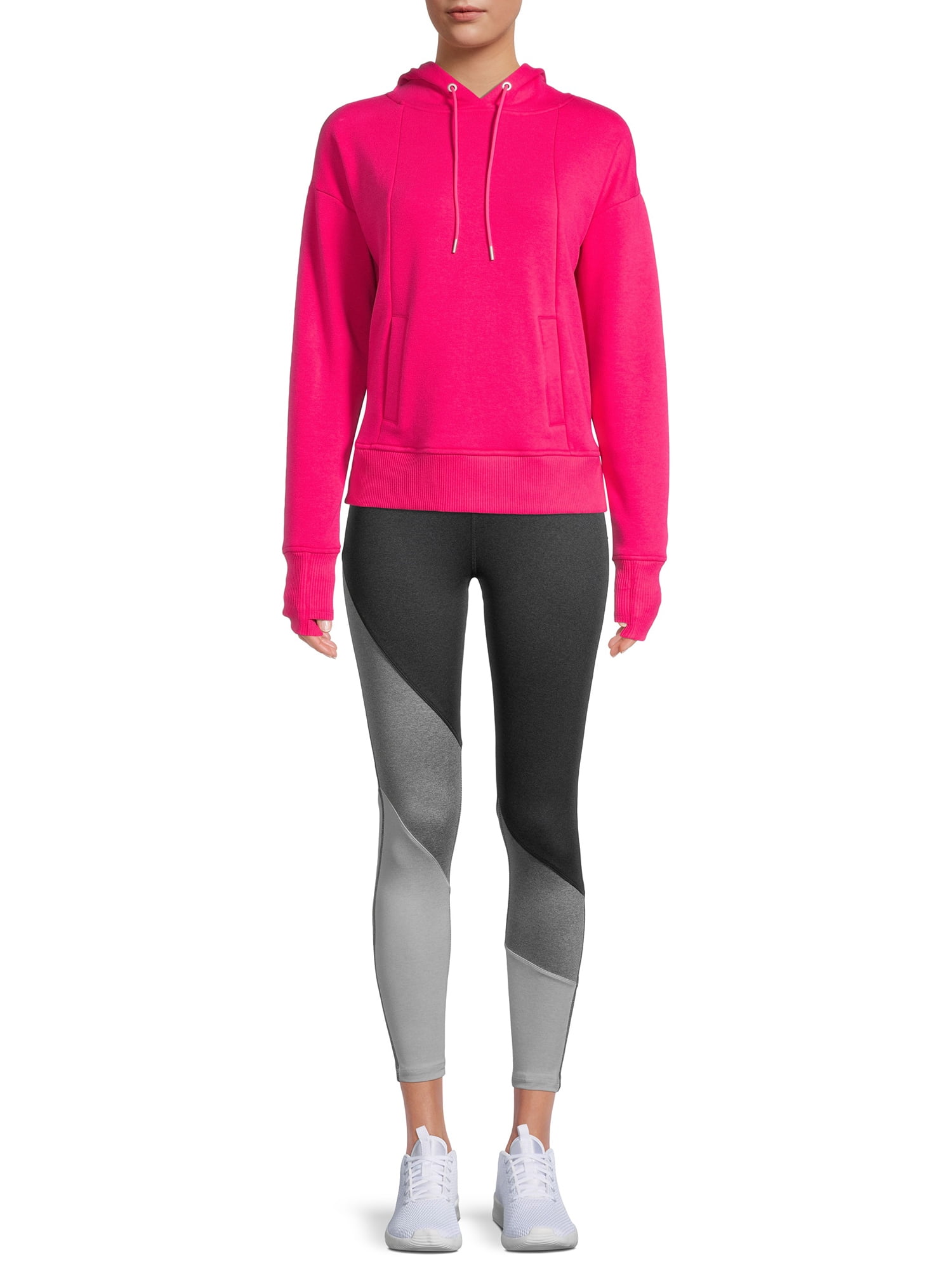 Avia Women's Active Plush Hooded Sweatshirt with Long Sleeves