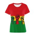 thumbnail image 4 of Penkiiy Black History Month Shirts for Women African American Pride Celebration Blouse T-shirt Short Sleeve Crewneck Tops 5XL Multicolor, 4 of 5