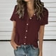 thumbnail image 2 of Sudadera con capucha para mujer,Blusa de lino holgada con cuello en V y manga larga de poliéster, ropa informal de calle para mujer, sopatenor, 2 of 8