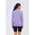 thumbnail image 6 of Pinspark Long Sleeve Workout Tops for Women Athletic Hiking Shirt Crew Neck Yoga Top Lightweight Rash Guard, 6 of 8