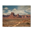 thumbnail image 3 of Designart "Snowy Valley of the Gods in Utah II" Landscapes Print on Natural Pine Wood, 3 of 5