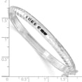 thumbnail image 3 of Finest Gold Sterling Silver Polished & Diamond-Cut 5 mm Hinged Kids Bangle Bracelet, 3 of 3