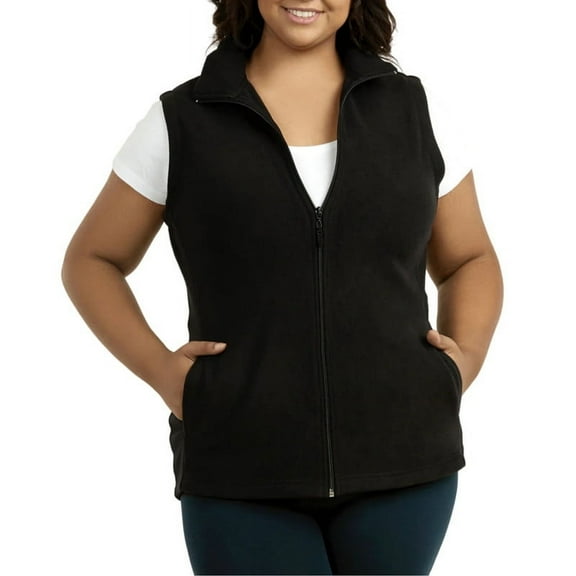 Women’s Polar Fleece Vest Full Zip Up with Pockets Plus Size Sleeveless Fuzzy Casual Lightweight Warm Jacket Spring Fall Winter Womenswear Outdoor