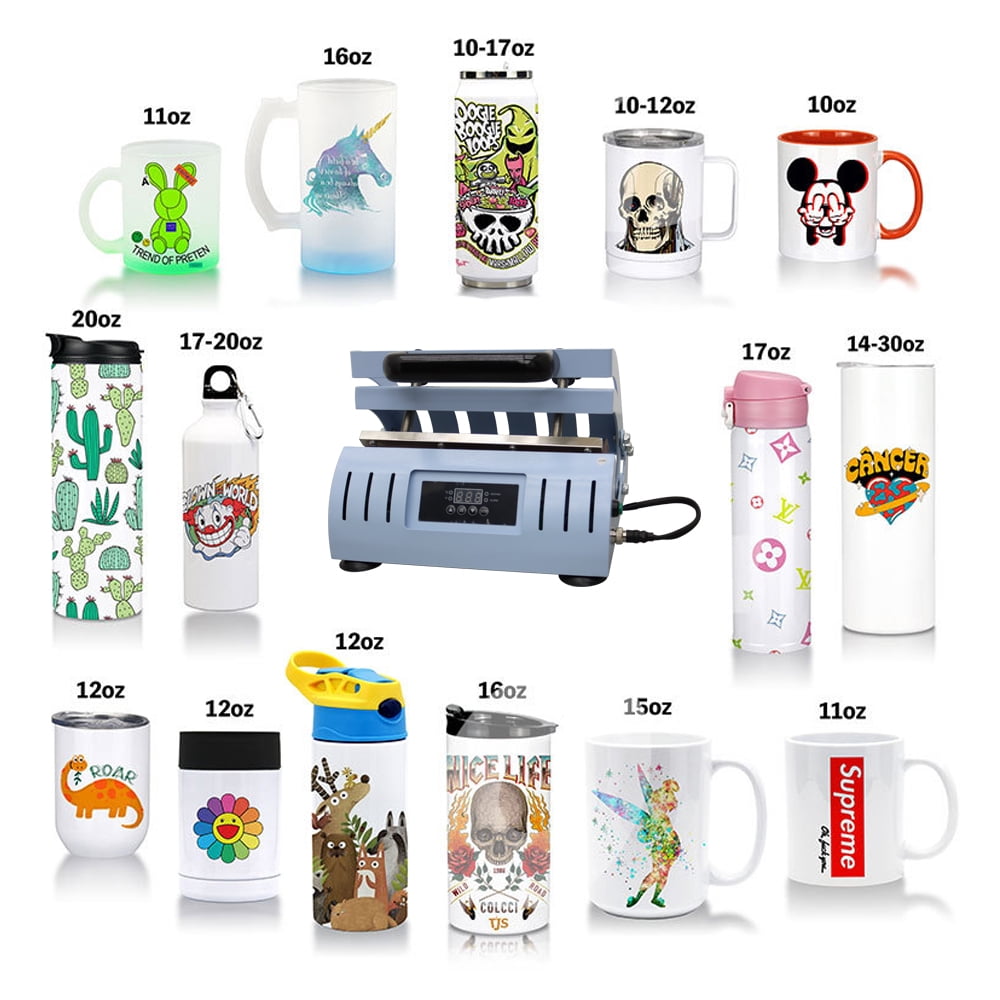 Techtongda Portable 2in1 Mug Heat Press Sublimation Transfer Machine 11-30oz