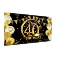 thumbnail image 2 of Thinson Birthday Party Banner Home Birthday Theme Backdrop Background Wall Decoration, 40 Years Old, 2 of 7