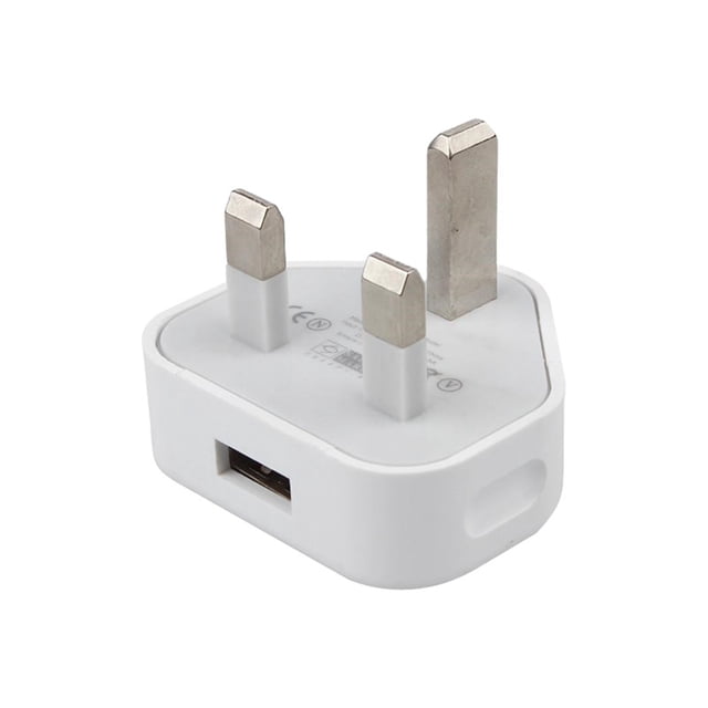 Puerto: Adaptador de corriente de viaje USB, cargador de teléfono móvil, enchufe internacional del Reino Unido para iPhone y iPad