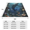 thumbnail image 3 of Honeii Underwater Dolphin Print Fleece Blanket - Throw Blanket for Bed, Sofa, Couch, Camping, and Travel , Microplush Ultra Soft Warm Blanket-40"x30", 3 of 7