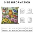 thumbnail image 5 of GOSMITH  Pillowcase Rustic Flowers Birds Butterfly Spring Summer Throw Pillow Covers Shells for Couch Office Bedroom Home Decoration, 5 of 5
