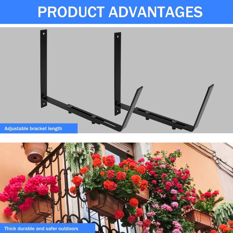 Flower Box Railing Brackets Decor Brackets For Planter Boxes Flower Baskets For Railings Deck