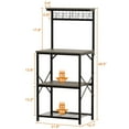 thumbnail image 7 of TYDIMOR Baker's Rack with Hutch, Microwave Stand Kitchen Organizer 4 Tier Storage Shelf for Kitchen Home Office, 7 of 7