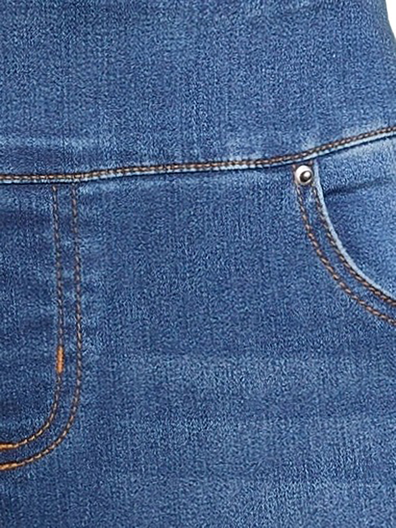 The Pioneer Woman Pull On Embroidered Bootcut Jeans, 32” Inseam, Sizes XS-3X, Women's and Women's Plus