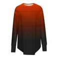 thumbnail image 3 of Eryao Thumb Hole Sweatshirts for Women Tie Dye Long Sleeve Lightweight Tops Casual Spring Crew Neck Loose Fit Tee Shirts People Free Duped,Wine,L, 3 of 5