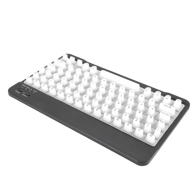 Wireless Keyboard with Silicone Keyboard Cover for Long Nails with Letters, Raised Nail Art Typing Keycaps for Desktops, PC