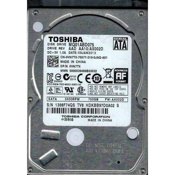 Toshiba MQ01ABD075 750GB AAD AA10/AX002D China