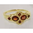 thumbnail image 6 of British Made 14k Yellow Gold Natural Garnet Womens Cluster Ring - Size 5.75, 6 of 6