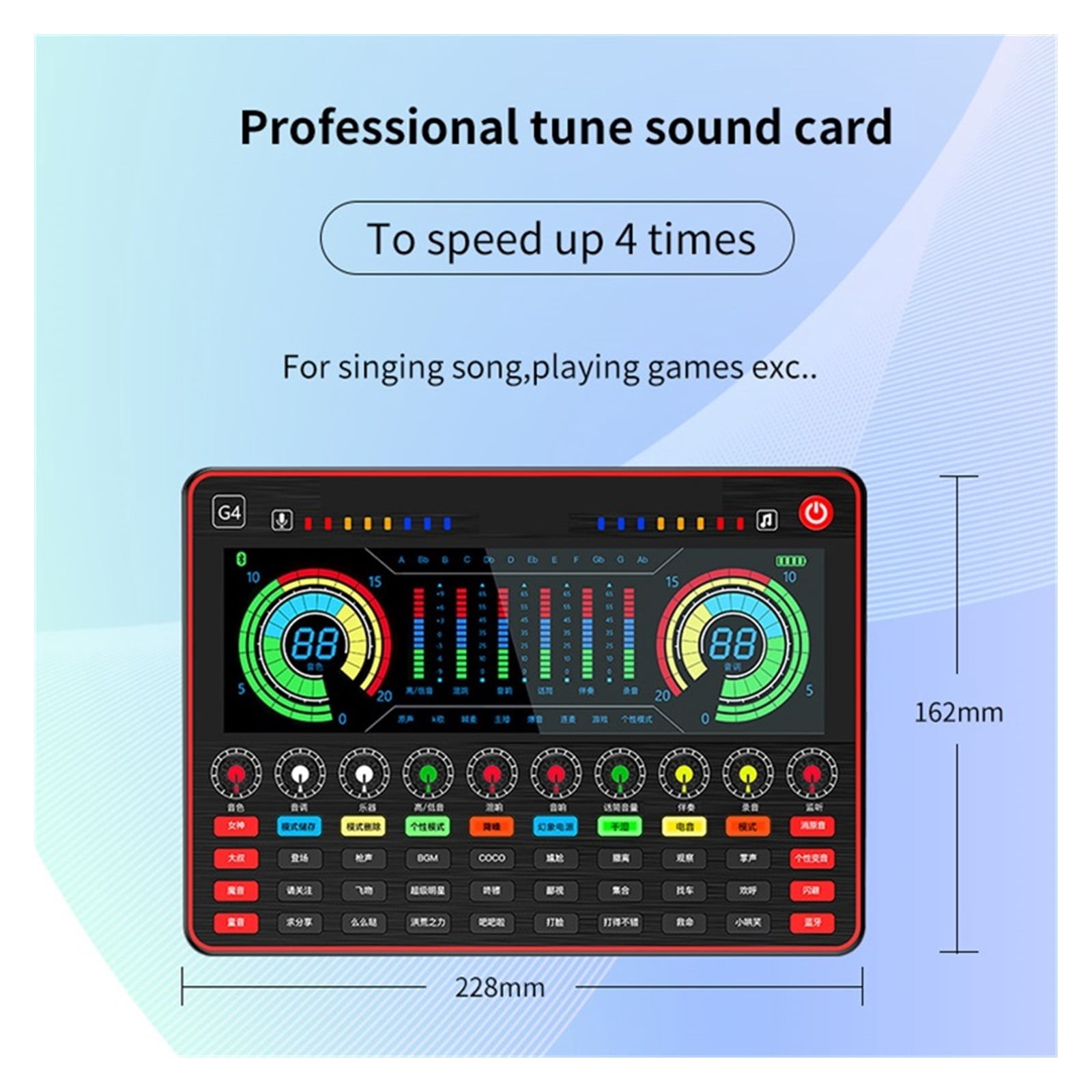 T7 USB Condenser Microphone G4 Sound Card Professional Podcast PC Microphone For PC Live Streaming Gaming ,Easy to Operate