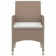 thumbnail image 2 of vidaXL 5 Piece Garden Dining Set with Cushions Poly Rattan and Black, 2 of 4