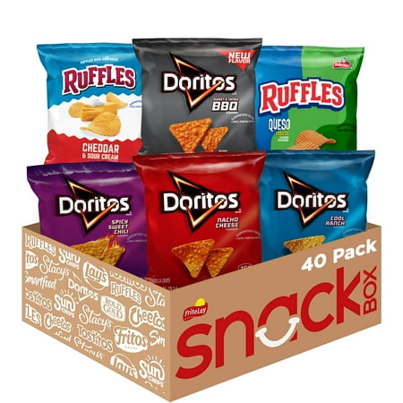 Frito-Lay Ruffles and Doritos Bold Variety Pack  1 oz bags  40 count(( Use/By/05/06/2025)) 
