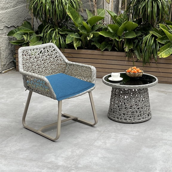 Xecvkr Chair Seat Pads Thick Garden Outdoor Seat Cushions Multi Purpose Comfortable Soft Square Office Desk Chair Pad Easy Cleaning Indoor Outdoor Blue