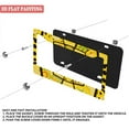 thumbnail image 3 of 2Packs License Plate Frames with Vibrant Yellow Retro Pattern Includes Screws & Caps Full Accessories Included Size 6.3x12.2inch(16x31cm), 3 of 8