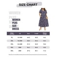 thumbnail image 7 of CASSIE LIZ Plus Size Dresses 3X Summer Midi Womens Sun Dresses Blue White Star Boho Beach Short Sleeve V Neck Loose Fit Spring Party Dresses with Pocket 3XL 22W 24W, 7 of 7