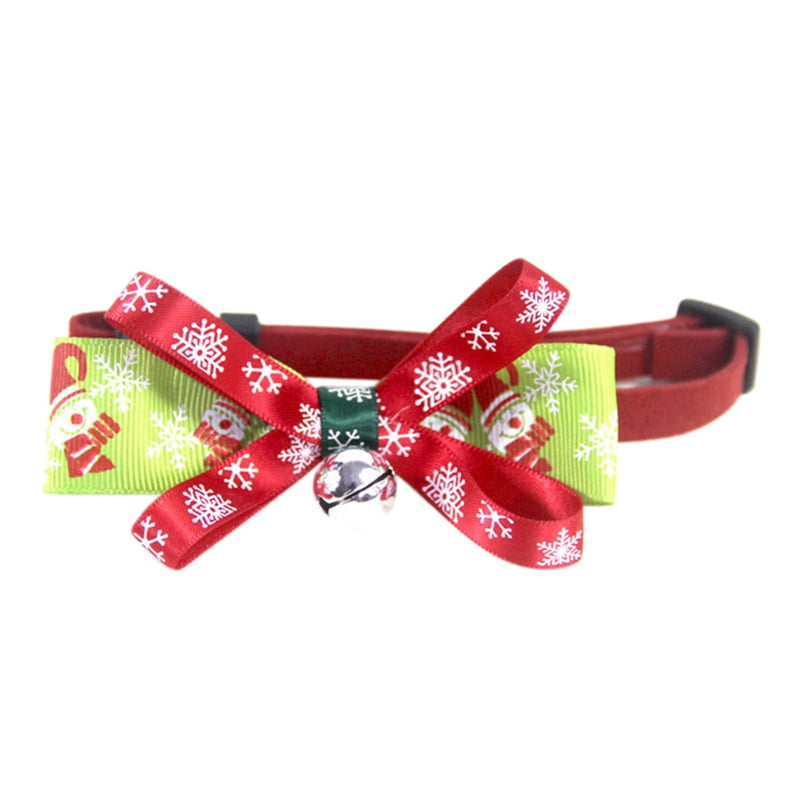 Christmas Dog Adjustable Bowknot Collar Pet Xmas Party Bow Ties
