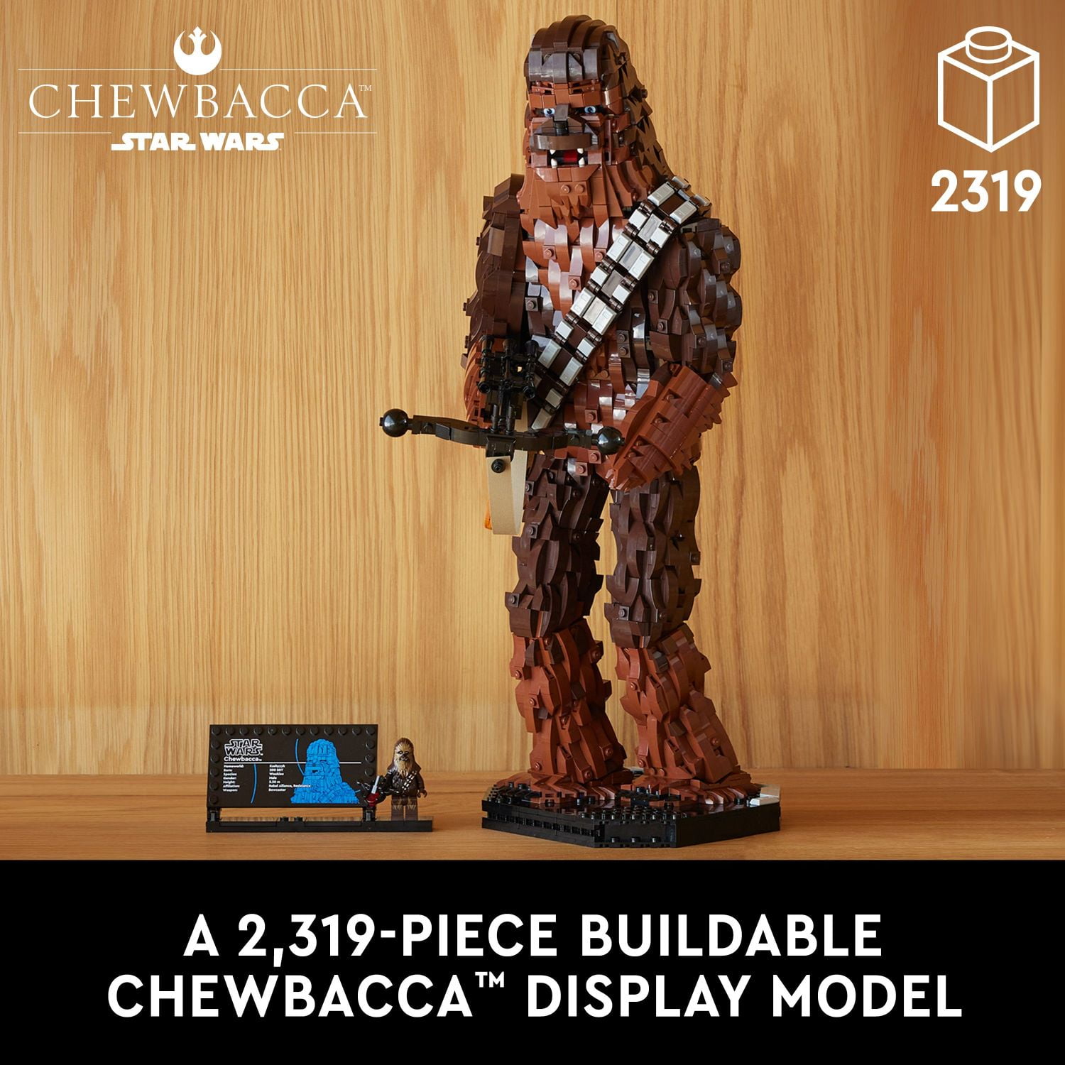 LEGO Star Wars Chewbacca, Buildable Star Wars Collectible for Adults, Build and Display Chewbacca Collectible, Fun Star Wars Gift for Teens, Adults or any Star Wars Original Trilogy Fan, 75371