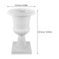 thumbnail image 2 of OULII Plastic Flower Pot Urn Planter White For Indoor Home Decor 1Pcs, 2 of 7
