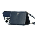 thumbnail image 4 of For Iphone 14 Pro Crossbody Lanyard Wallet Card Bag Phone Case(Dark Blue),iPhone 12, 4 of 5