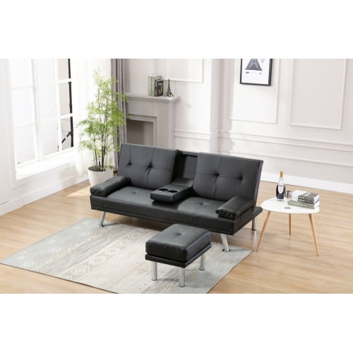 Art Life Sofa Bed Air Leather Modern, Footrest Sofa Bed