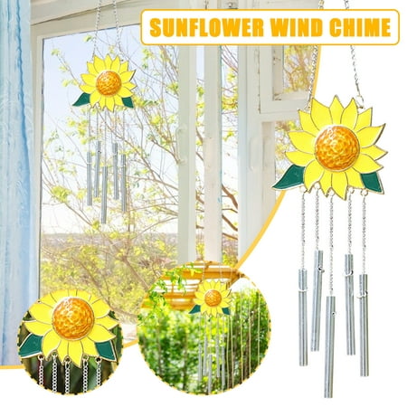 

Clearance Deals! JERDAR Room Decor Three Dimensional Alloy Sunflower Wind Chime Pendant Oil Dripping Music Wind Chime Pendant Indoor And Outdoor Decoration Multicolor Home Decor Bathroom Bedroom Decor