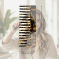 thumbnail image 2 of Unique Bargains 1 Pc Sixteen-tooth Rectangular Hair Comb Tortoiseshell Color Acetate Sheet, 2 of 6
