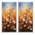 thumbnail image 2 of Designart "Orange Yellow Seasonal Flowers Seasonal composition II" Seasonal Flowers Framed Wall Art Set Of 2 - Orange Floral Framed Canvas Set For Living Room Decor, 2 of 7