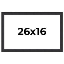 26x16 Frame Black Real Wood Picture Frame Width 1.25 Inches | Interior Frame Depth 0.5 Inches |