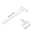 thumbnail image 2 of Unique Bargains 10Set Ribbon Crimp Clamp Ends Lobster Claw Clasps & Chain 20mm Silver White for DIY, 2 of 7