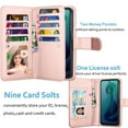 thumbnail image 3 of Njjex For Motorola Moto G 5G 2024 Wallet Case, Moto G 5G 2024 Case, Njjex Luxury PU Leather [9 Card Slots Holder ] Carrying Folio Flip Cover [Detachable Magnetic Hard Case] -Rose Gold, 3 of 6