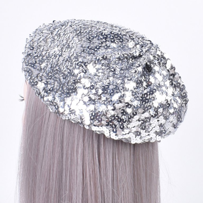 ROZYARD Cool Disco Hat Glittering Sequins Beret Hat for  display picture 1