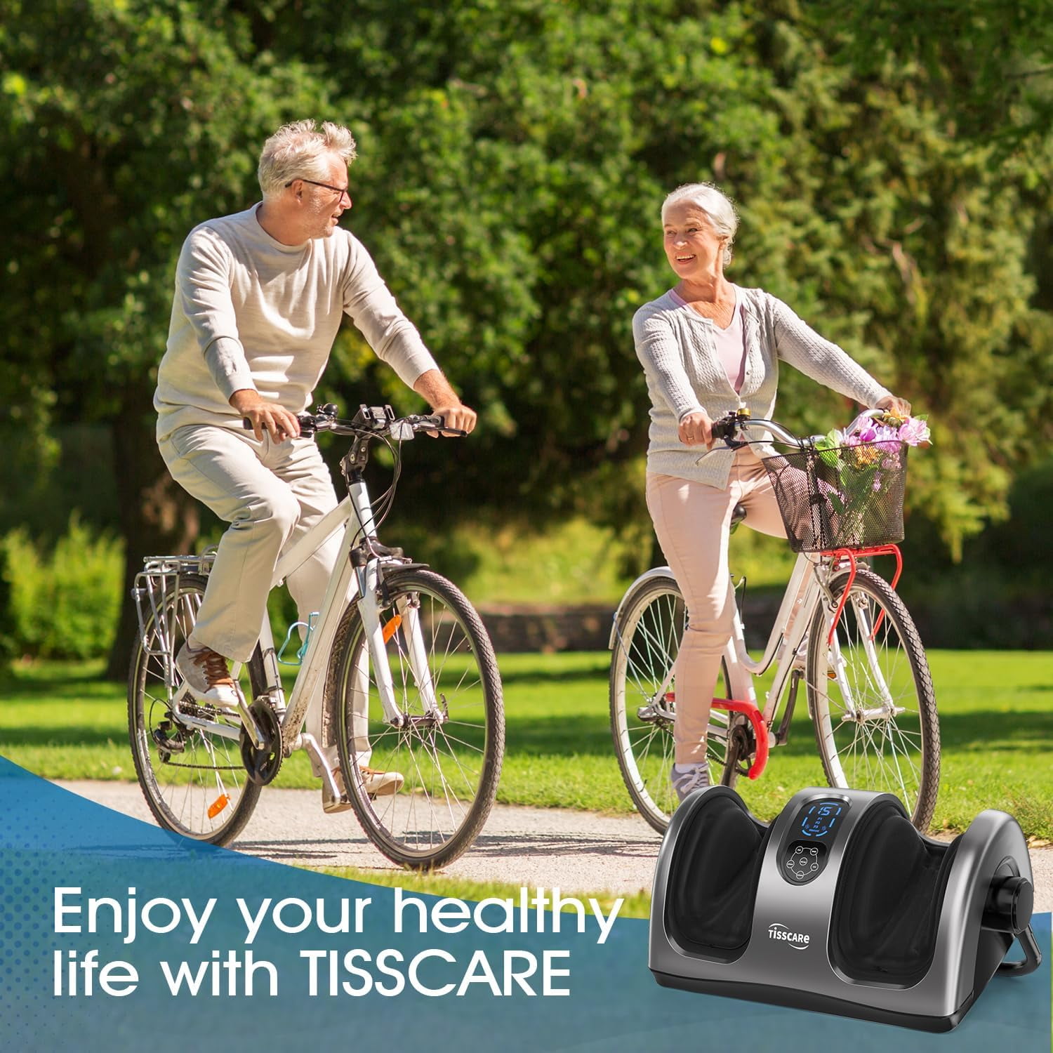 TISSCARE Shiatsu Foot Massager with Heat: FSA HSA Eligible Foot Massager for Plantar Fasciitis, Neuropathy, Circulation and Pain Relief, Massage Feet/Leg/Calf/Ankle at Home/Office