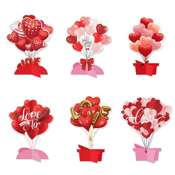 Desktop Ornament for Couples Elegant Valentine’s Day Decoration with 3D Standing Card Holders Desktop for Anniversary Celebrations